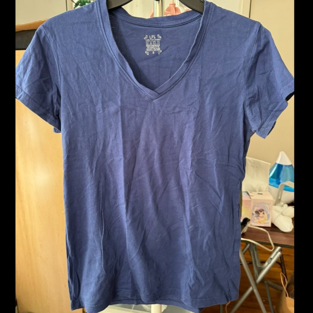 Foot Locker Navy V Neck T-shirt